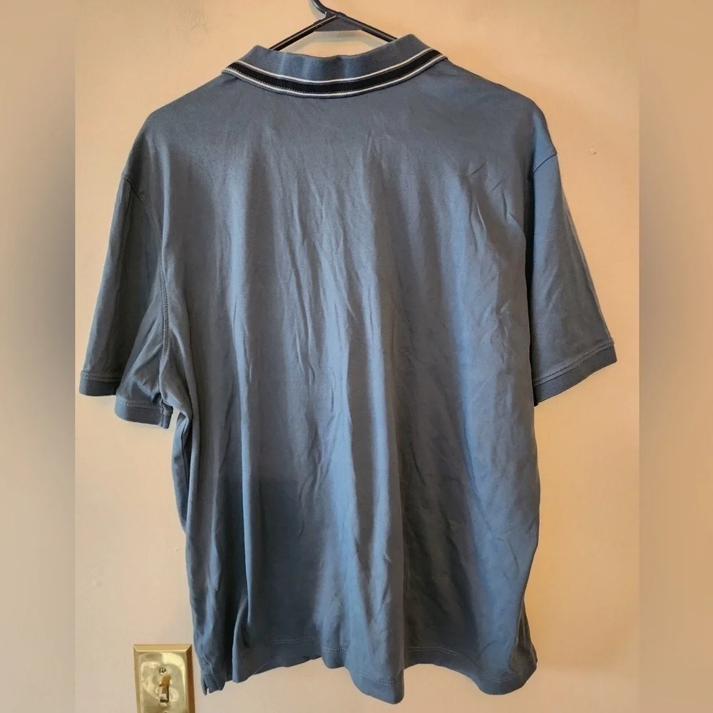 Banana Republic Luxury Touch Performance Blue Standard Fit Polo Shirt Size xxl